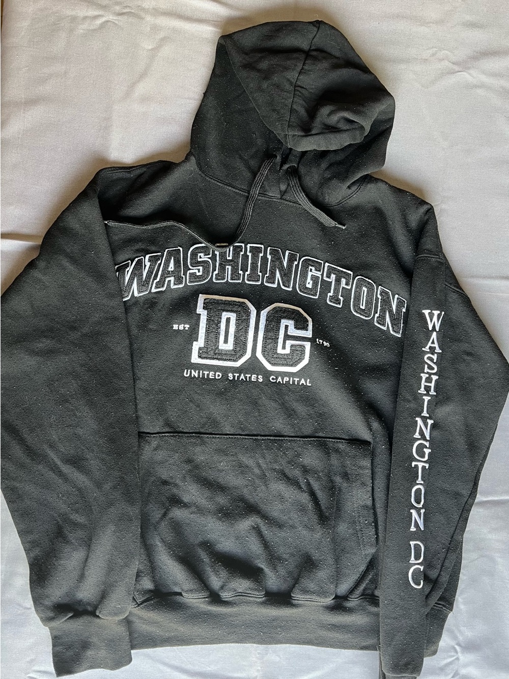 Washington DC Black Pullover Hoodie - Unbranded